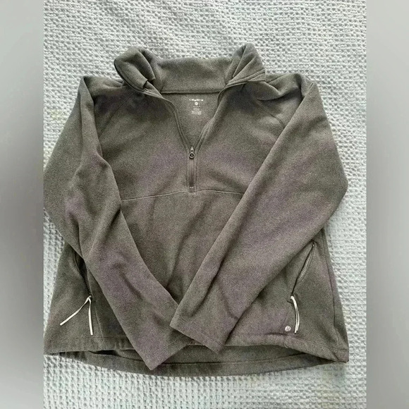 Layer 8 grey fleece quarter zip up - size XL - adjustable waist band - Picture 1 of 4